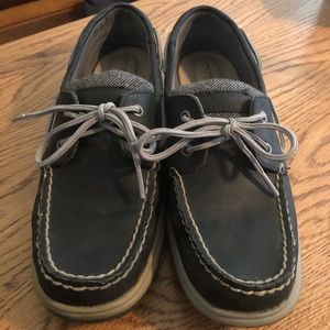 Sperry Women’s Size 8 black & grey boat shoes